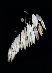 lampe métal et verre de murano design italien luminaire de luxe Luxury Lighting Fribourg Suisse